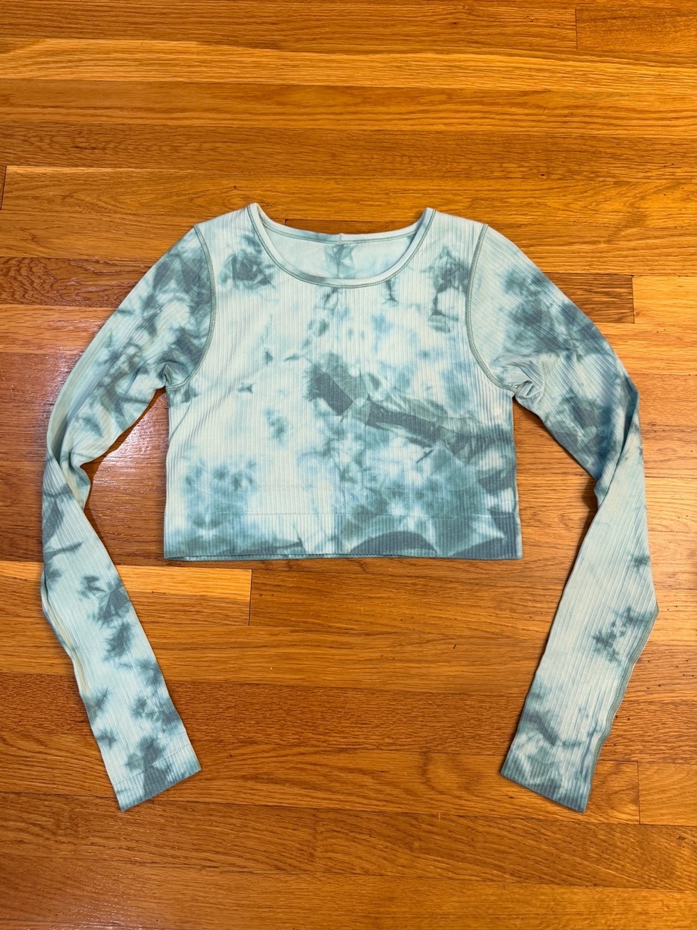 Lululemon Ebb to Street Long-Sleeve Shirt *Marble Dye Tidal Teal - Size 8